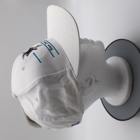 The Game| NWT Vintage NHL San Jose Sharks White Sports Cap Snap Back - Picture 3 of 11